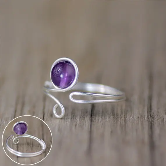 

PINJEAS creative party ring Handmade gem stone Fashion charm round Jewelry Bridesmaids gift birthday