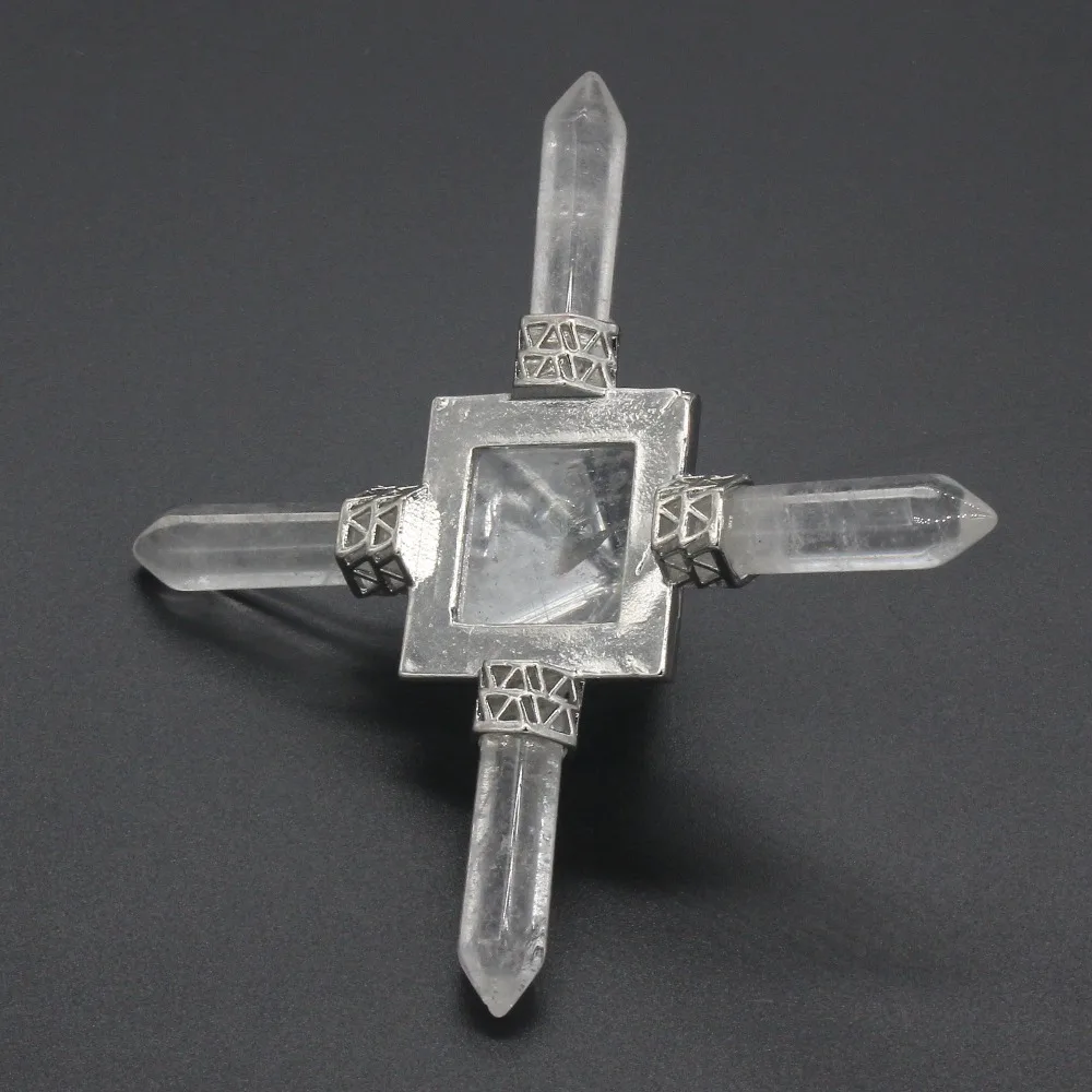 Natural Gnergy Gemstone~ Natural Reiki Healing Rock Crystal Quartz Stone Pyramid Hexagon Power Energy Pyramid Generator Transmitter Pendant Jewelry 3 AA00201028503b