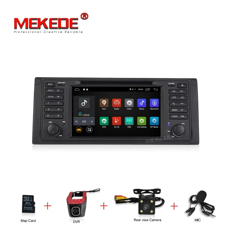 

MKD-518 1din Android7.1 Quad-core 4G wifi car dvd gps player for BMW E53 E39 X5 CAN-BUS USB IPOD BT 1024*600 HD Screen free mic