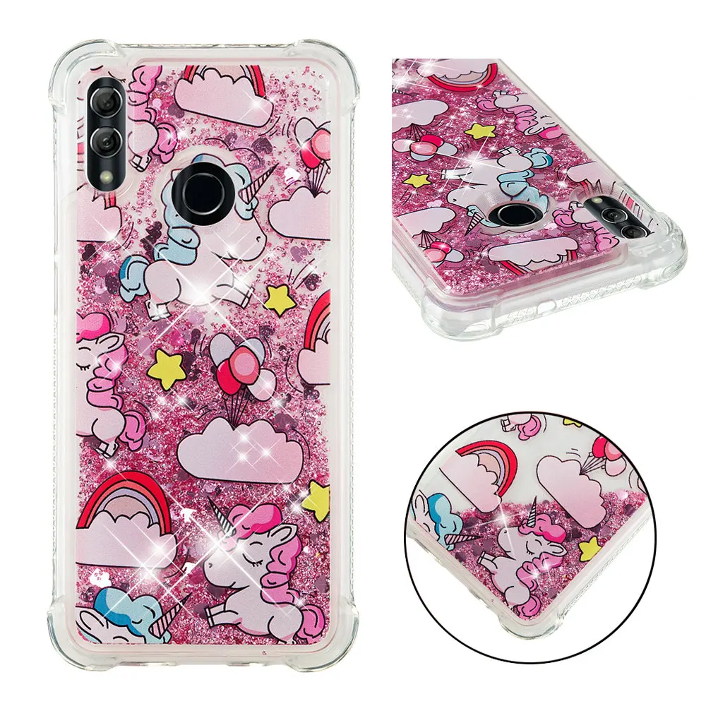 

XINGDUO Glitter Liquid Quicksand Soft Silicone case for Huawei Honor 10 Lite P30 PRO Mate 20 Pro Mate 10 Lite Cartoon cover case