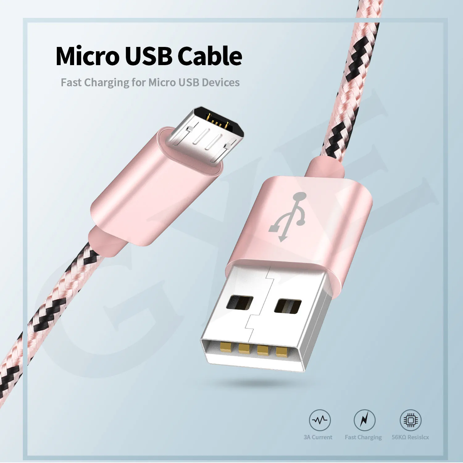 

USB Data Cable for Samsung S7 Edge Xiaomi Huawei Android Mobile Phone Tablet USB Charging Cord Fast Charger Micro USB Cable