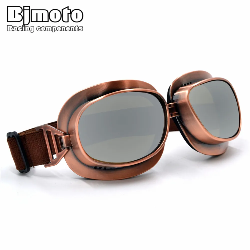 BJMOTO Cool Vintage Style Motorcycle Helmet Goggles ...