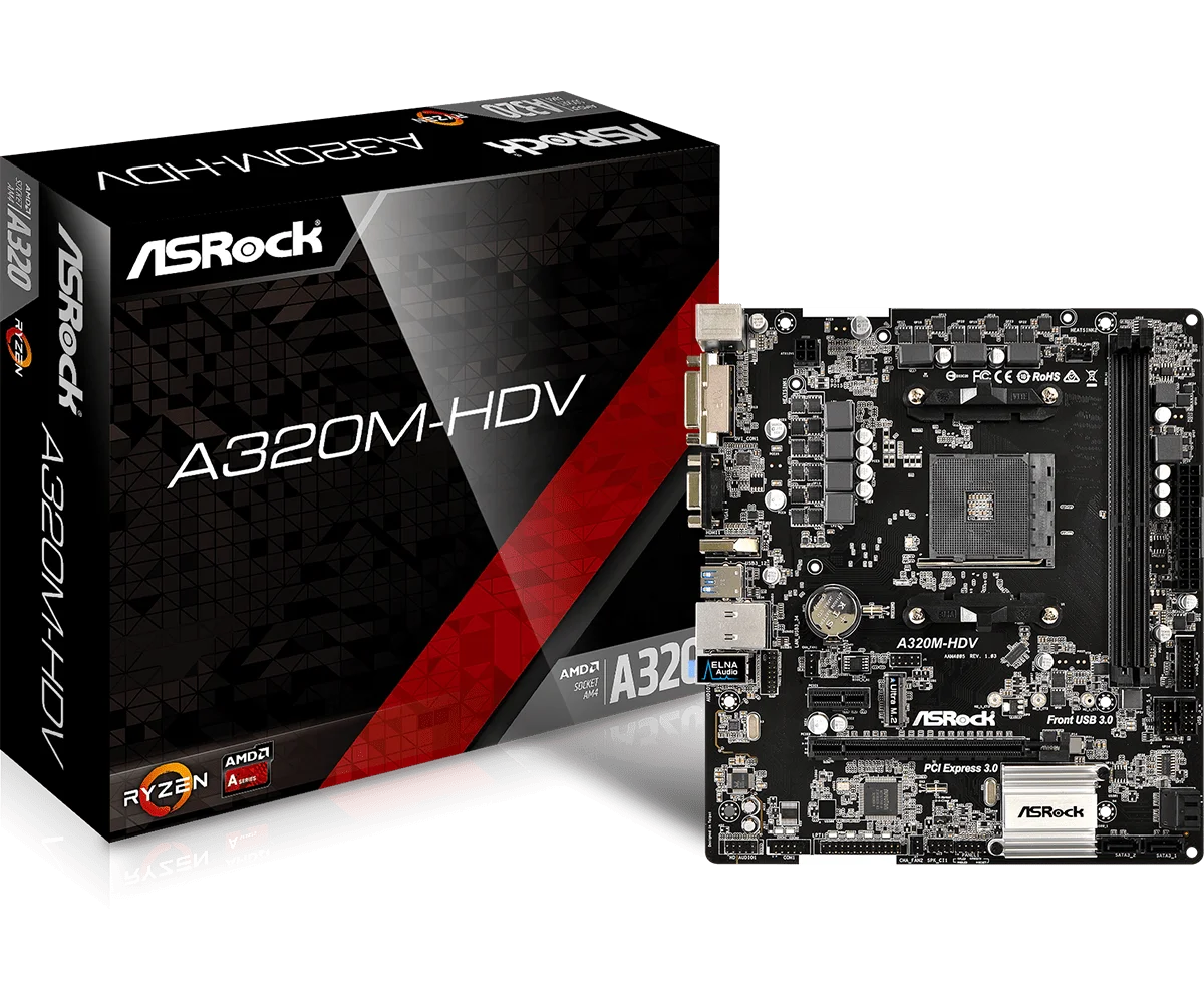كامل جديد آسروك AMD A320 شرائح AM4 واجهة A320M-HDV سطح المكتب PC اللوحة مايكرو ATX