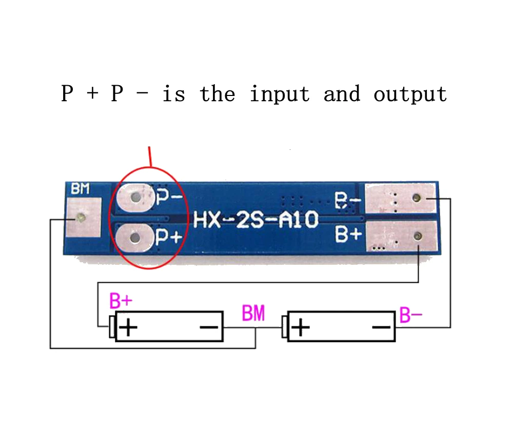 Схема подключения платы bms 2s