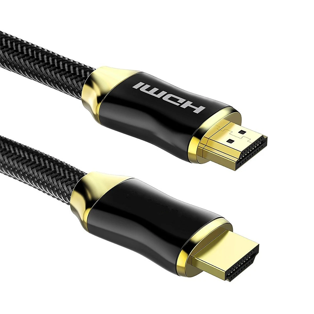 HDMI Cable 2.0 HDMI to HDMI Braided Zinc Alloy Cord 24k Gold plated 4K