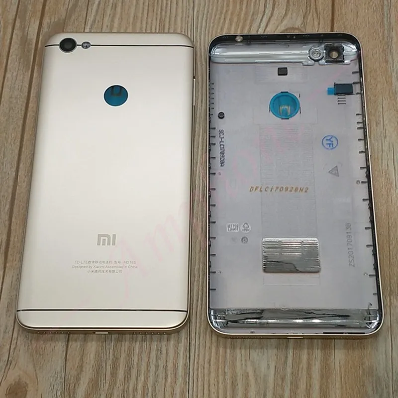 Gold Новые запасные части для Xiaomi Redmi Примечание 5A Pro Задняя крышка батареи корпус+ боковые кнопки+ камера вспышка Замена объектива - Цвет: Gold
