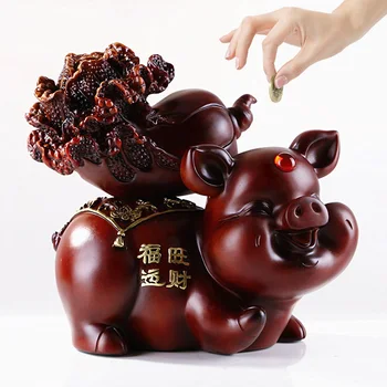 

Creative Pig Piggy Bank Boy Girl Birthday Gift Holiday Gift Apple Money Box Home Decorations Desk Ornaments