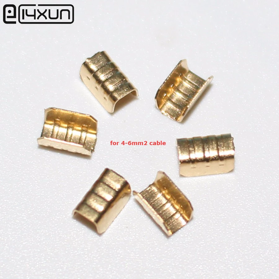 

200pcs U Type Car Wiring Harness Terminal Connectors Copper Joint Terminals for 4-6mm2 cable etc.