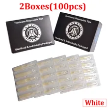 100 шт./лот, белые наконечники для тату RT/FT, одноразовые трубки, плоские пластиковые насадки, аксессуары для тату, круглые одноразовые трубки Nozz