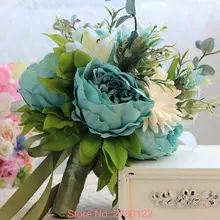 Свадебная брошь для невесты цветы ручной работы Свадебный букет фиолетовая Роза искусственная Рамо повязка на голову Novia Trouw Boeket