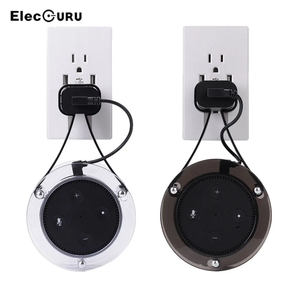 2 Pezzi Presa Montaggio A Parete Per Echo Dot 2Nd Speaker Presa In Acrilico Supporto Per Supporto Supporto Plug-In Supporto Funziona Con Amazon Echo D