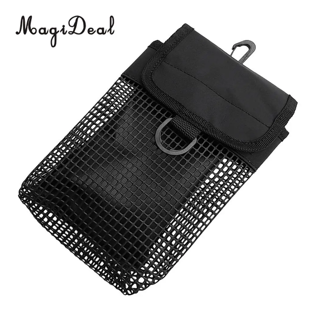 Heavy Duty Dive Finger Spool Reel & SMB Safety Marker Buoy Mesh Gear Bag Carrier Pouch & Swivel Clip for Scuba Diving Snorkeling