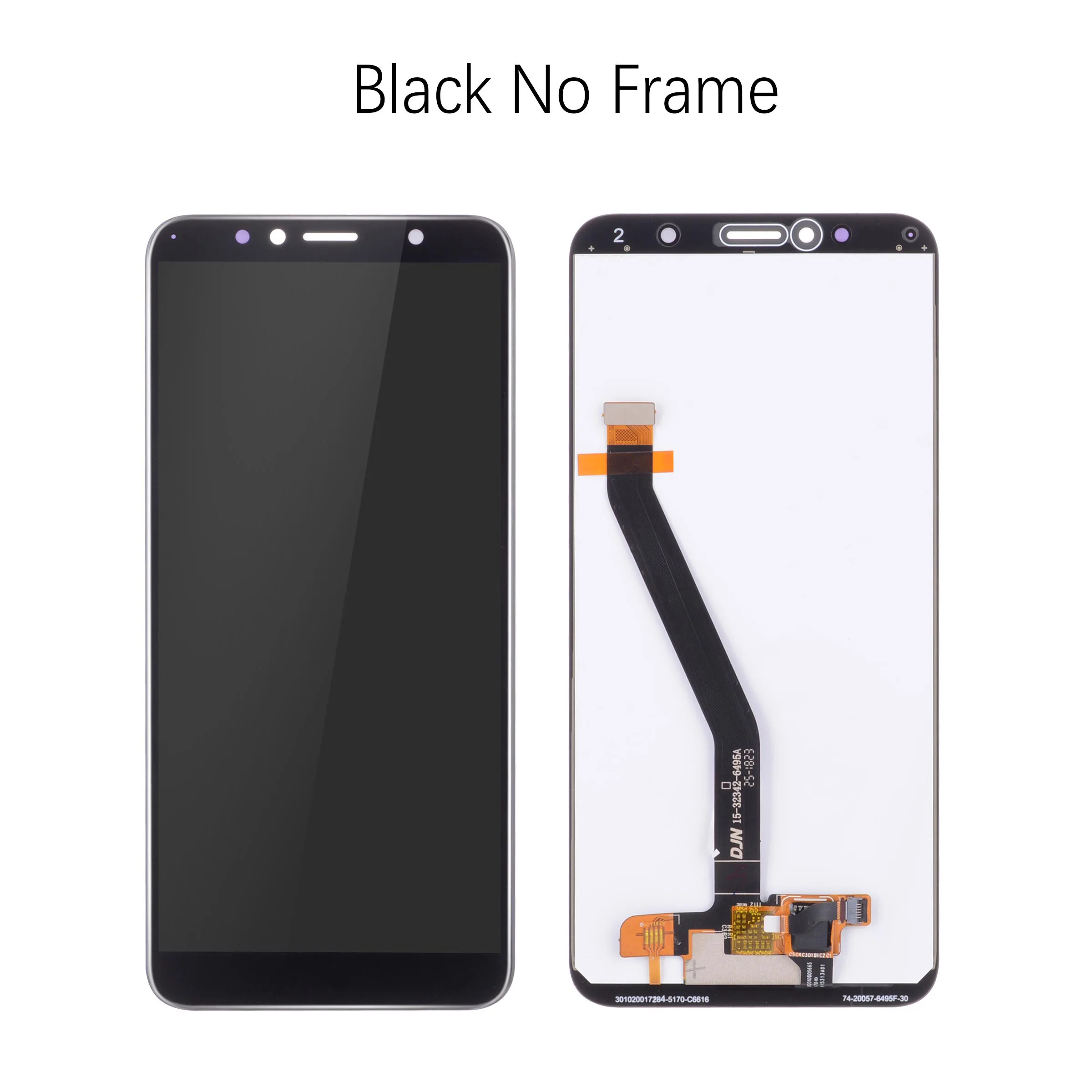 Дисплей для Huawei Y6 Y6 Prime atu-l31 LCD в сборе с тачскрином 5.7'' черный белый - Color: Black No Frame