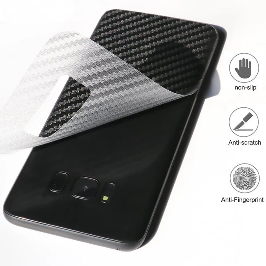 5 шт./лот chence 3D ясно углеродного волокна задняя защитная пленка для Samsung Galaxy S8 плюс