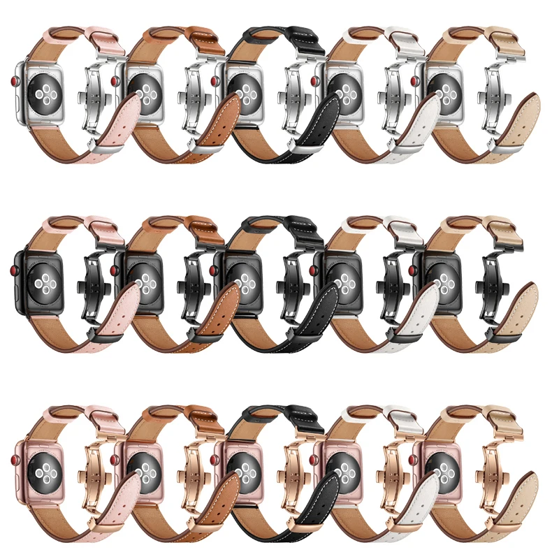 Ремешок из натуральной кожи для apple watch 4 5 44 мм 40 iwatch band 42 38 5/4/3/2/1|Ремешки часов| |