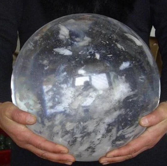 

A 429 CLEAR SMELT QUARTZ CRYSTAL SPHERE BALL HEALING (0601)