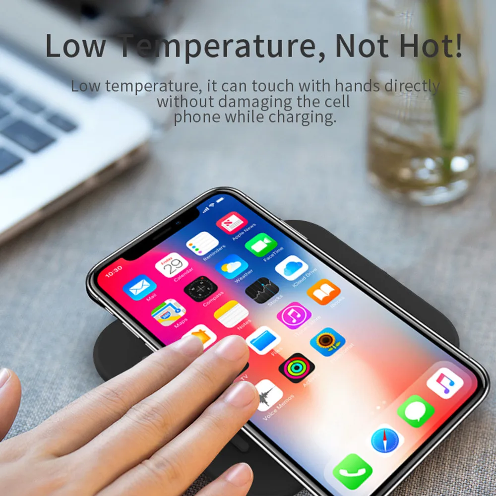Qi Быстрое беспроводное зарядное устройство для iPhone X XS MAX XR 8 Plus складная