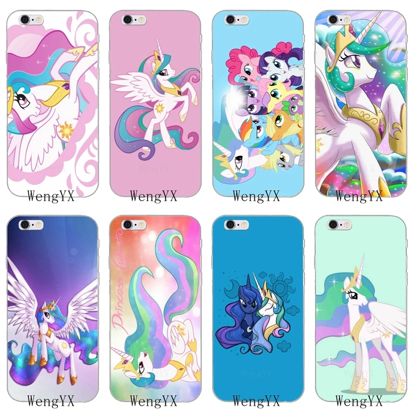 Мультяшный мягкий чехол для телефона my little pony Princess Celestia Samsung Galaxy J1 J2 J3 J5 J7 A3 A5 A7 2015