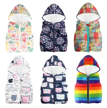 

Kids Vest Children's Girls Vest Hooded Jacket Winter Autumn Waistcoats for Boy Baby Outerwear Coats girl clothes