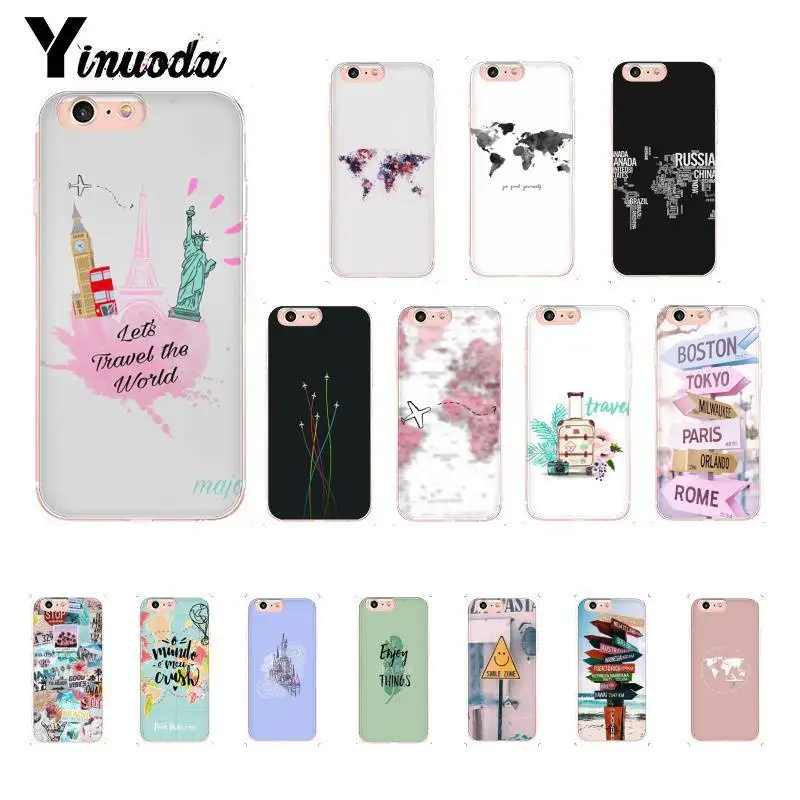 Yinuoda Travel around the world TPU Phone Case Cover Shell for iPhone X XS MAX 6 6s 7 7plus 8 8Plus 5 5S SE XR 10 Yinuoda Travel around the world TPU Phone Case Cover Shell for iPhone X XS MAX 6 6s 7 7plus 8 8Plus 5 5S SE XR 10