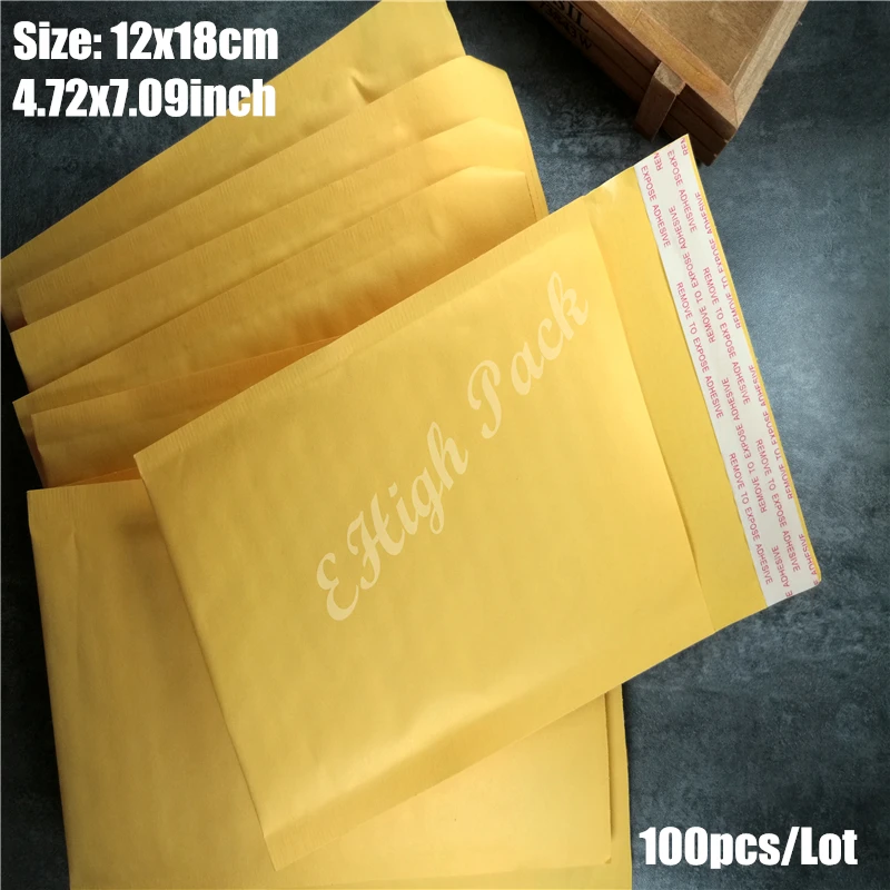 

12*18cm (4.72*7.09 inch) 10Pcs New Kraft Bubble Envelope Poly Mailer Craft Paper Shipping Pad Envelope Mailing Bag Gift Packing