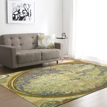 

World Map Floor Mat Carpets For Living Room Anti-slip Office Chair Rugs Bedroom Carpets Kids Study Room Bedside Area Rug
