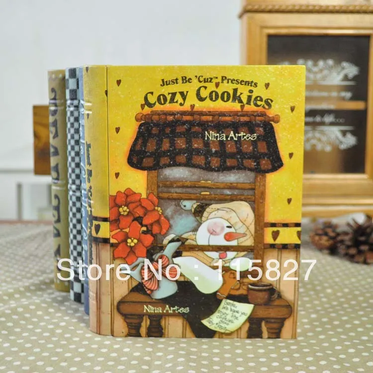 

Free Shipping!Book Model storage case Iron box Tin case Sundries container Biscuit box candy box cake case