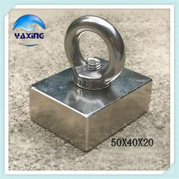 

1PCS Salvage magnet 50 x 40 x 20mm N35 Super Strong Rare Earth Permanet Magnet 50*40*20mm Powerful Cuboid Block Magnets