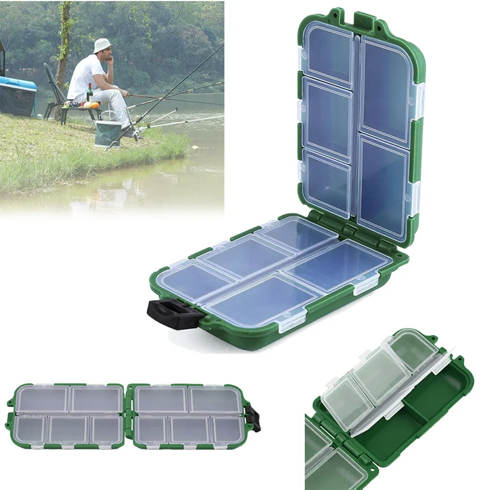 

Fishing Lure Bait Tackle Waterproof Storage Box Case With10 Compartments