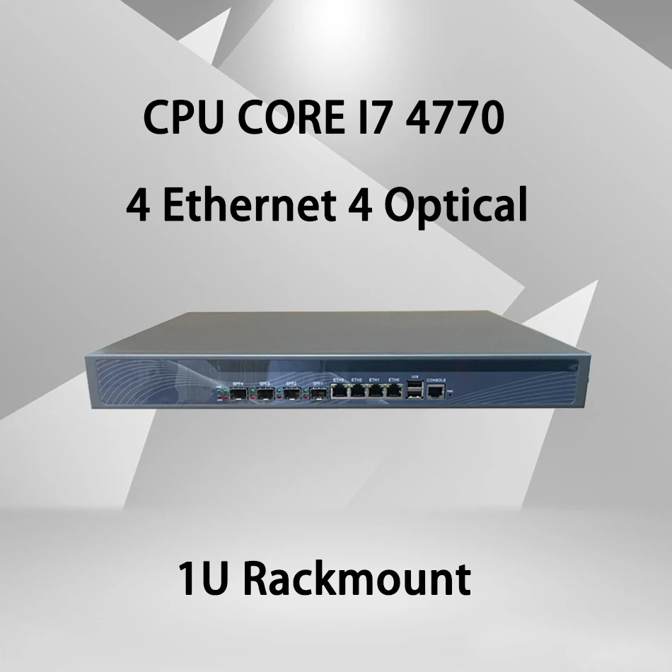 ^*Best Offers Firewall Mikrotik Pfsense VPN Network Security Appliance Router PC Intel Core I7 4770,[HUNSN SA21R],(4LAN/2USB/1COM/1VGA)