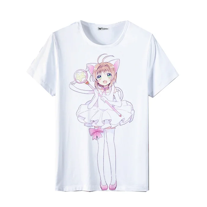 Cardcaptor Sakura, женская футболка Kawaii, короткий рукав, летняя, Femme, футболка, Harajuku, свободные топы, пара, одежда для девочек, милые пальто - Цвет: 8