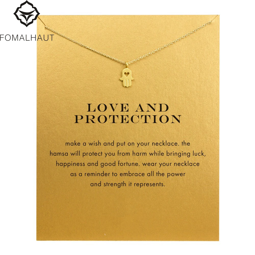 

Hot Sale Sparkling Hand Pendant necklace Clavicle Chains necklace Statement Necklace Women FOMALHAUT Jewelry