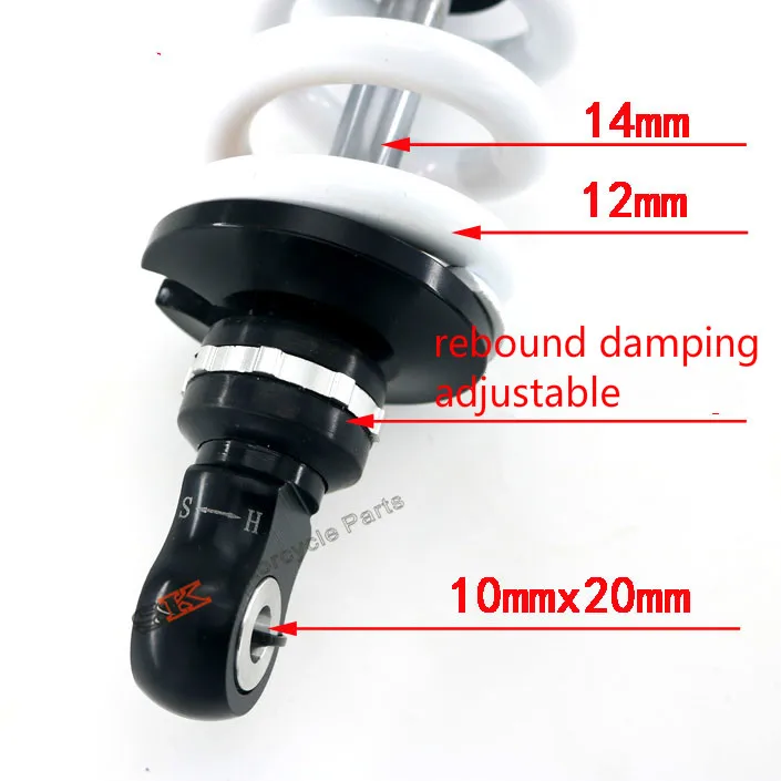 KEOGHS Dirt Pit Bike Rear Shock Absorber Rebound Damping Adjustable 270mm 280mm 290mm 300mm For Motocross Honda Yamaha Kawasaki KEOGHS Dirt Pit Bike Rear Shock Absorber Rebound Damping Adjustable 270mm 280mm 290mm 300mm For Motocross Honda Yamaha Kawasaki