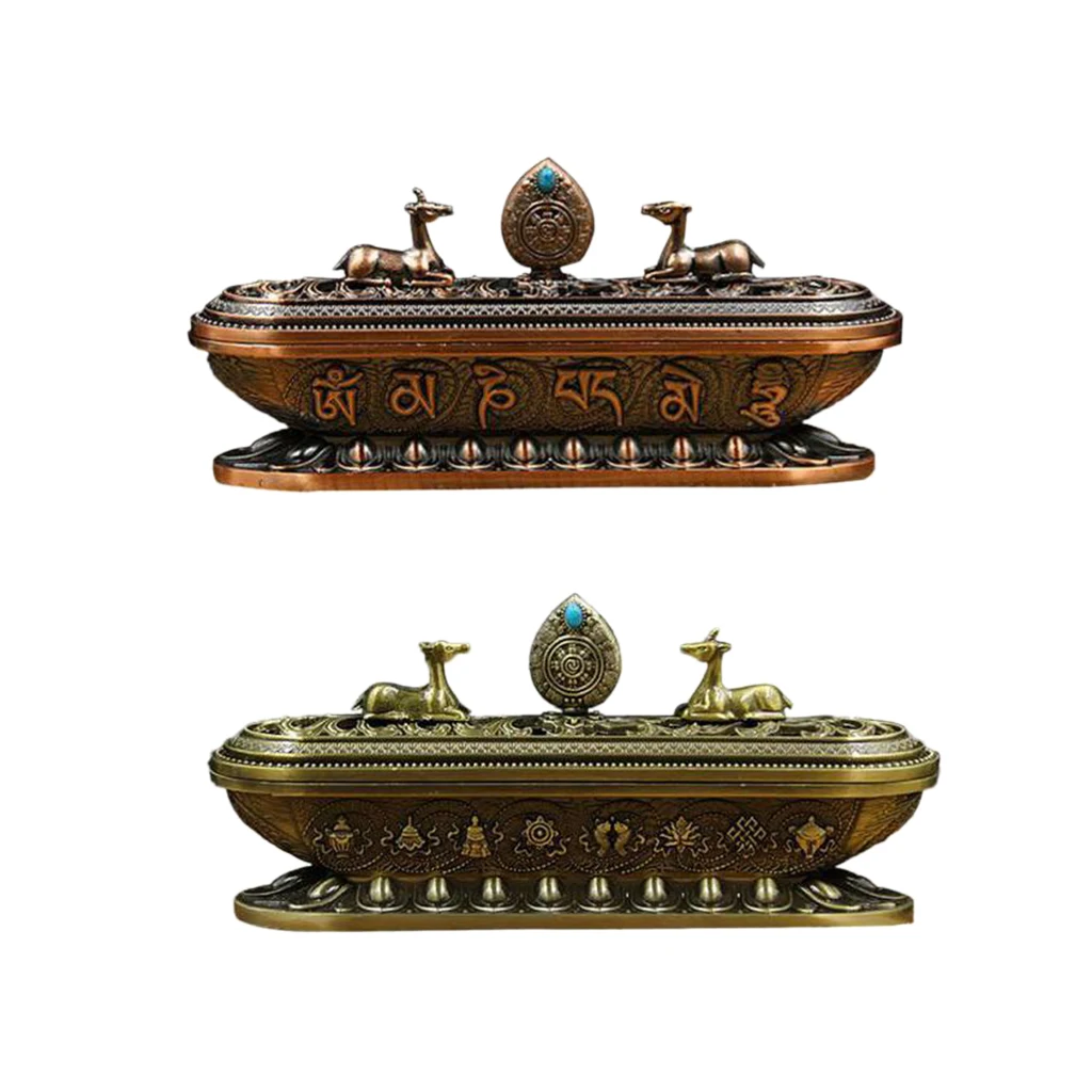 2 шт. античный сплав Подставка для ароматических палочек горелка курильница коробка для хранения золоуловитель домашний декор