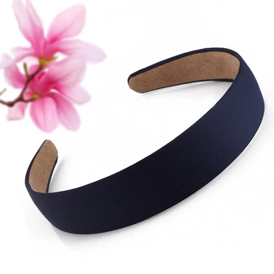 

Haimeikang 12.5cm Covered Resin Hairbands Bezel For Women Solid Satin Wide Hair Band DIY Headband Head Hoop Hair Accessories