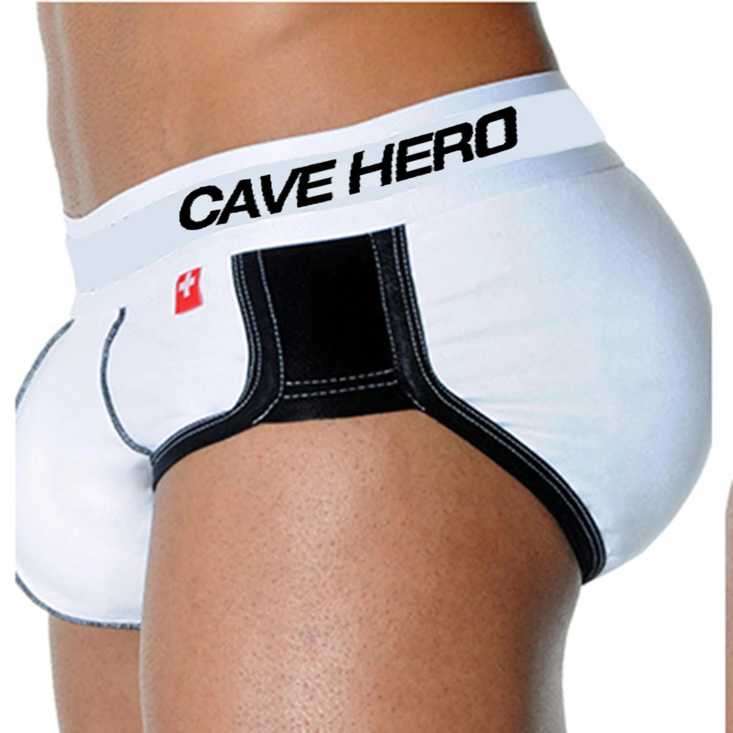 Cavehero Sexy Хлопок мужские боксеры бум Лифт Панталоны Нижнее белье с мягкими в спине внутри