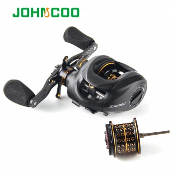 

Fishing Reel 13+1 Bearings 2 Control Systems Bait Casting Reel with spare spool Centrifugal & Magnetic Baitcasting Reel 2 spools