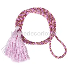 1 пара розовый нейлон кисточка веревка шнур окно занавес бахрома подхваты галстук назад