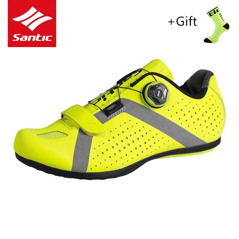 

SANTIC Bicycle Men Shoes Professional Sneaker Breathable Outdoor Sport Road Cycling Wear-Resistant Shoes No-Lock Bike Equipment