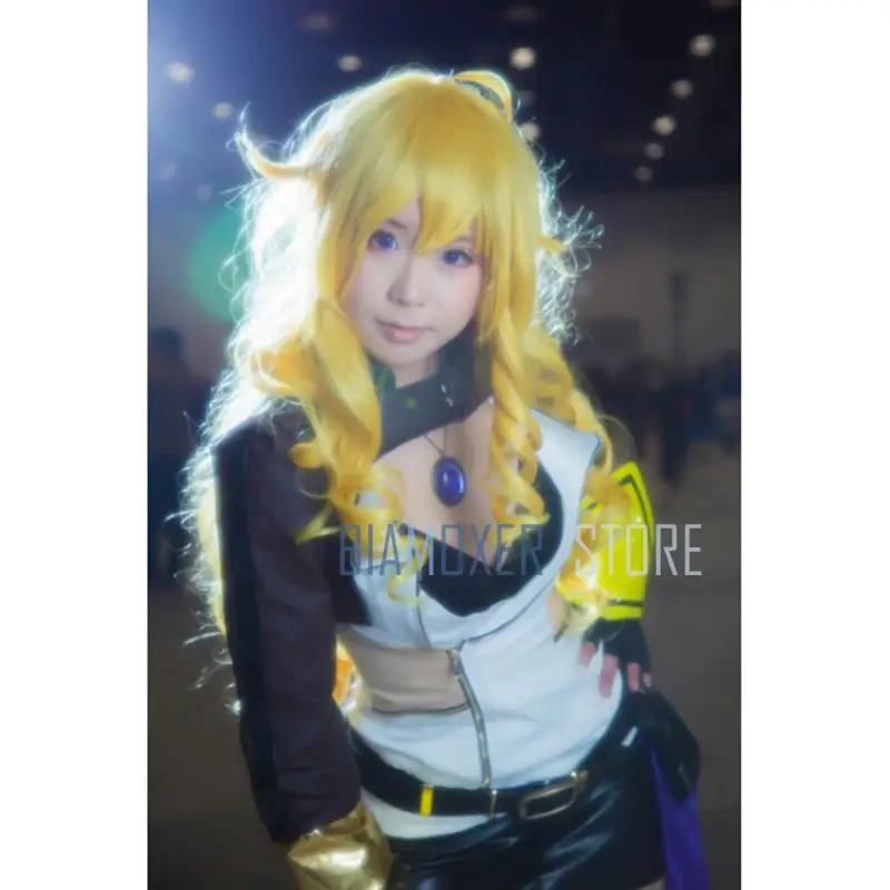 Biamoxer RWBY Yang Xiao длинные парики для косплея 75 см длинный светлый желтый термостойкий
