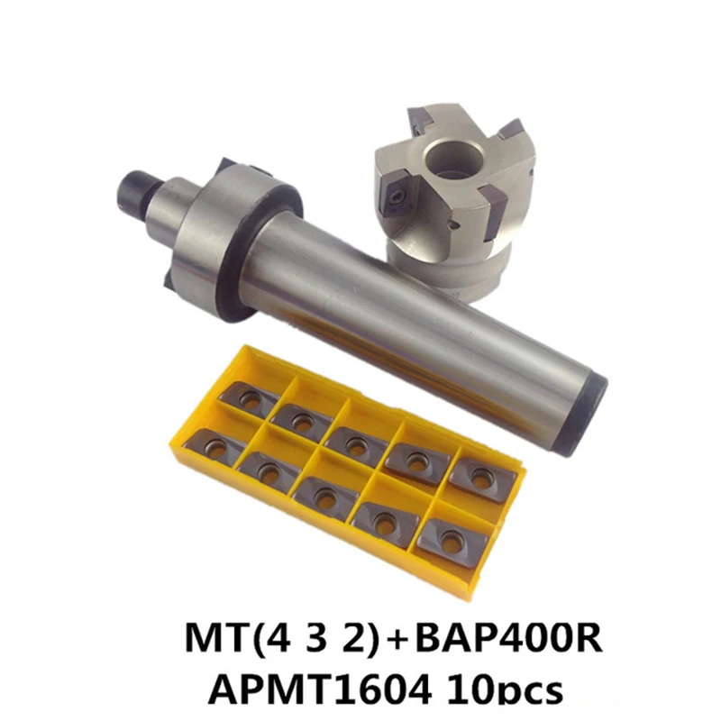

10PCS APMT1604 APMT1135 Insert +1PC MT2 FMB22 /MT3 FMB22 M12/ MT4 FMB22 M16 +1PC 400R 50 22 Face End Mill Cutter For CNC center