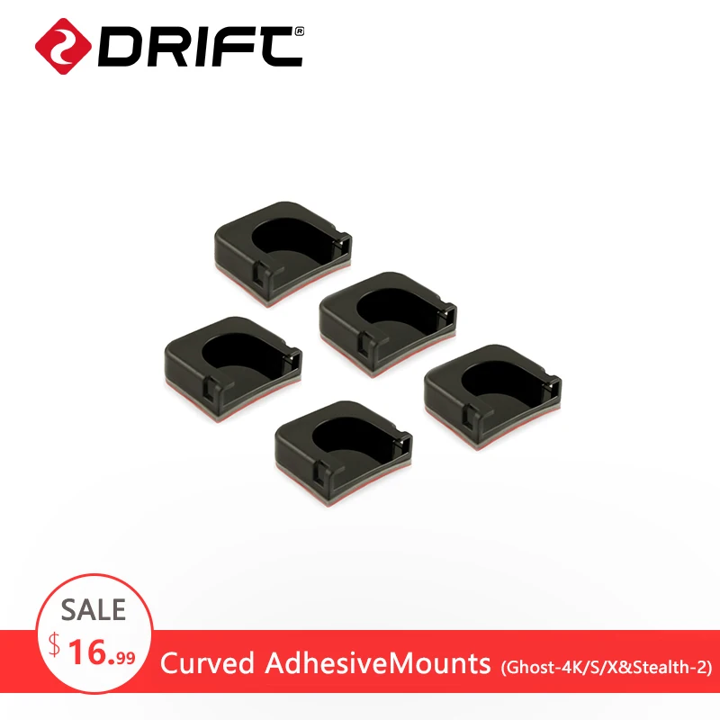 Montaje adhesivo curvado para Drift Ghost Gopro Hero 5 4 kit de montaje xiaomi yi 4 K eken SJCAM acción deporte Cámara Accesorios