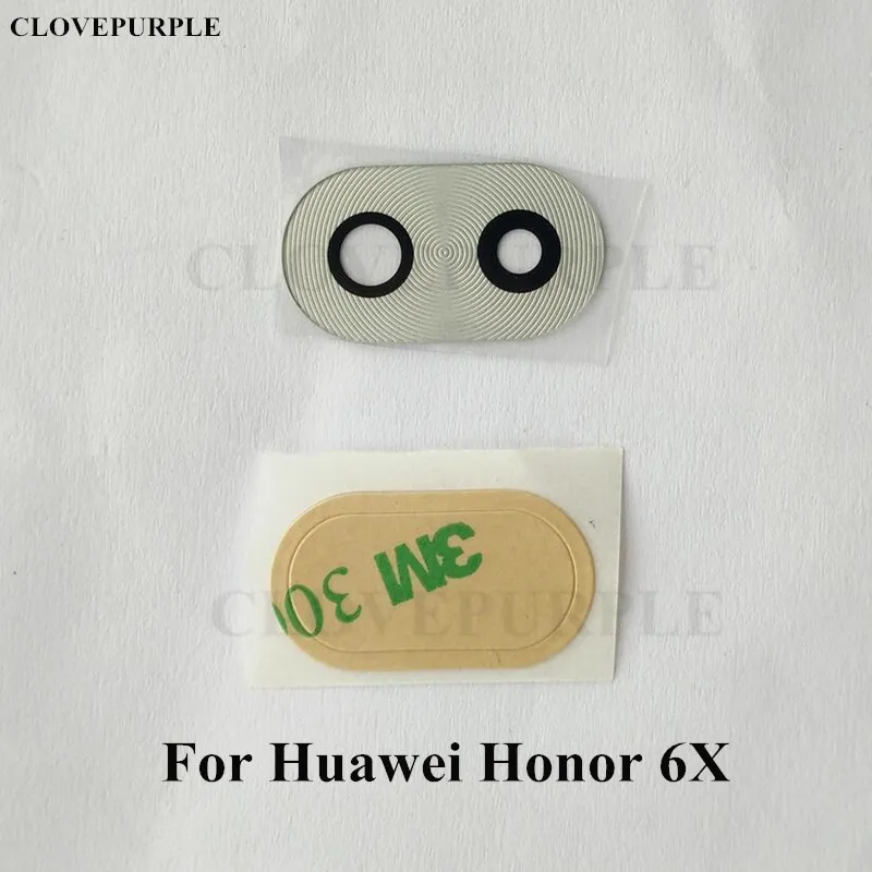 Оптовая цена 50 шт./лот для Huawei Honor 6X задняя камера стеклянный объектив с 3M клеем