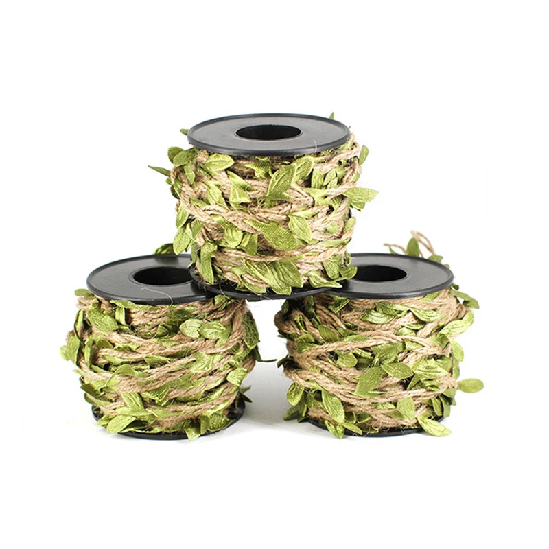 

10M DIY Simulation Decorative Rattan Green Leaf Scorpion Leaves Hemp Rope Kindergarten Natural Corner Environment Layout Materia