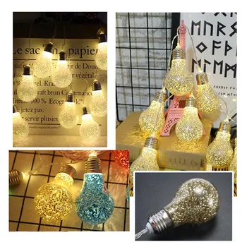 

1.5m 10Led Waterproof Battery Operated Outdoor Garden Camping Hanging LED Light Lamp Bulb Lighting Strings Outdoor Lights