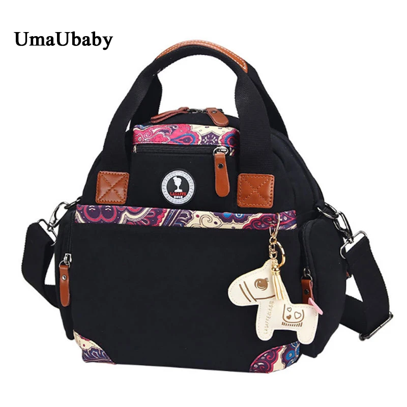 

2018 Winter Portable Mommy Bag Single Shoulder Canvas Fashion Mommy Bag Multifunctional Baby Diaper Backpack Outdoor Travel Bag