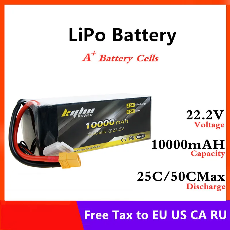 Зарядное устройство Lipo Батарея 6S 22 2 V 10000 мА/ч 25C/50C Max большой емкости RC дроны