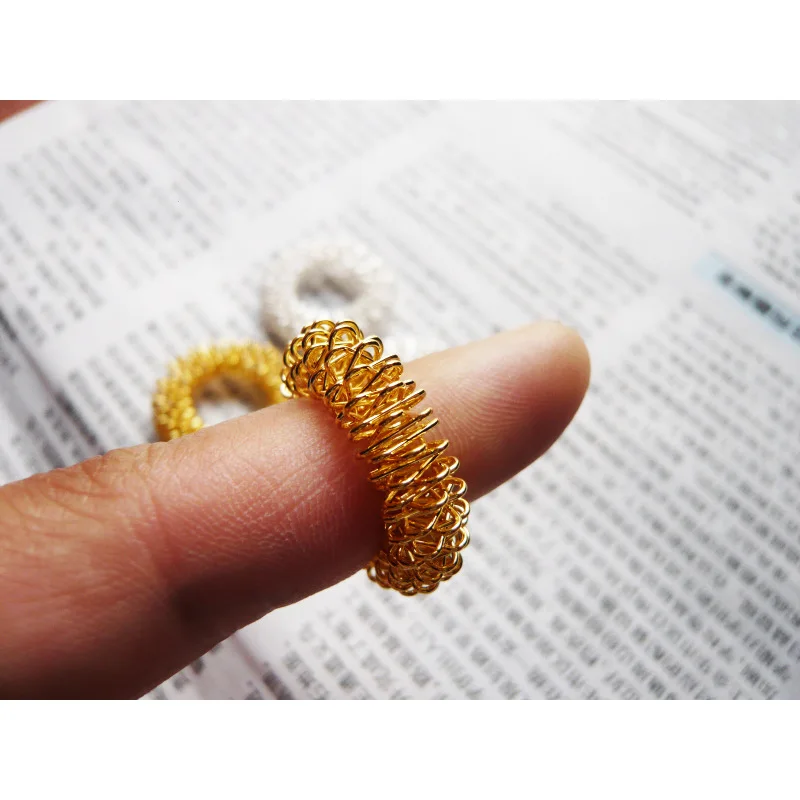 5pcs Finger Massage Ring Hand Finger Relaxing Acupuncture Points Silver Gold Metal Weight Loss Massage Ring L3 5pcs Finger Massage Ring Hand Finger Relaxing Acupuncture Points Silver Gold Metal Weight Loss Massage Ring L3