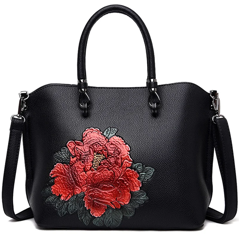 

LJL-Ethnic Trend Female Retro Mobile Handbags Personality Wild Single Shoulder Sling Embossed Handbag