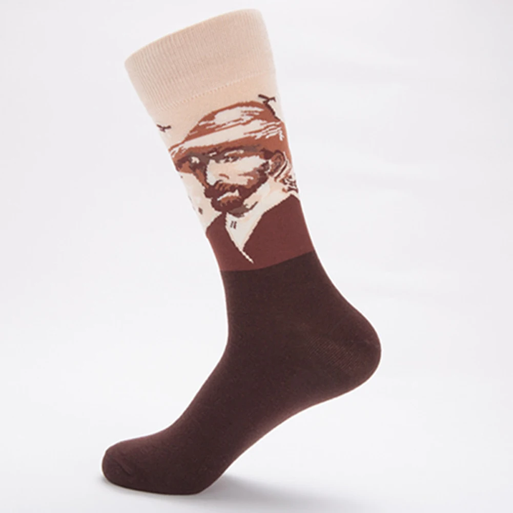 3D Горячая Звездная ночь Осень Зима ретро унисекс женщины мужчины Искусство Ван Гог Фреска всемирно известная живопись носки смешные забавные носки